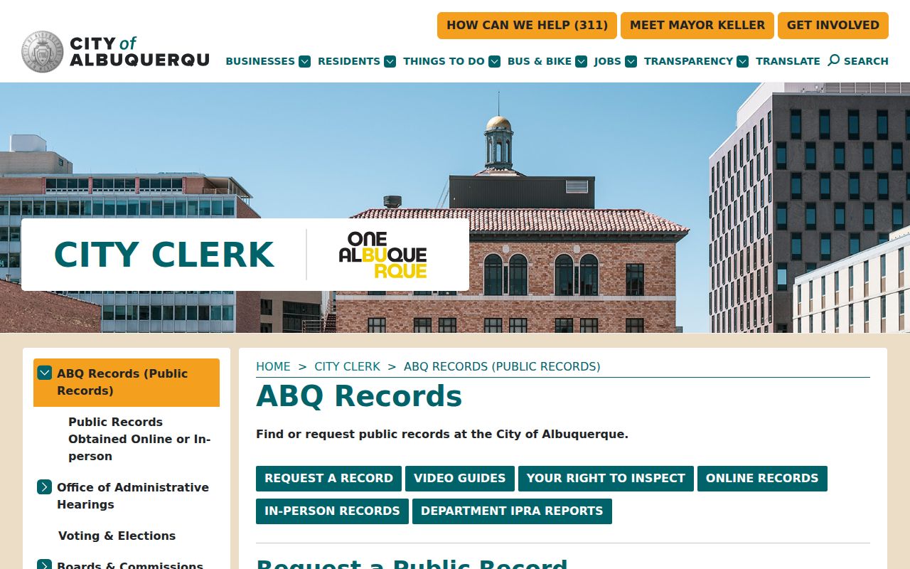 Bernalillo County arrest records through Albuquerque public records