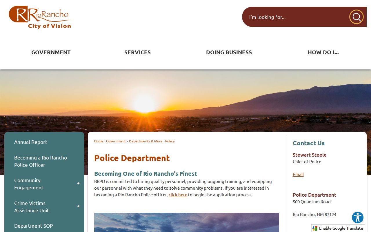 Rio Rancho Police Department criminal records source